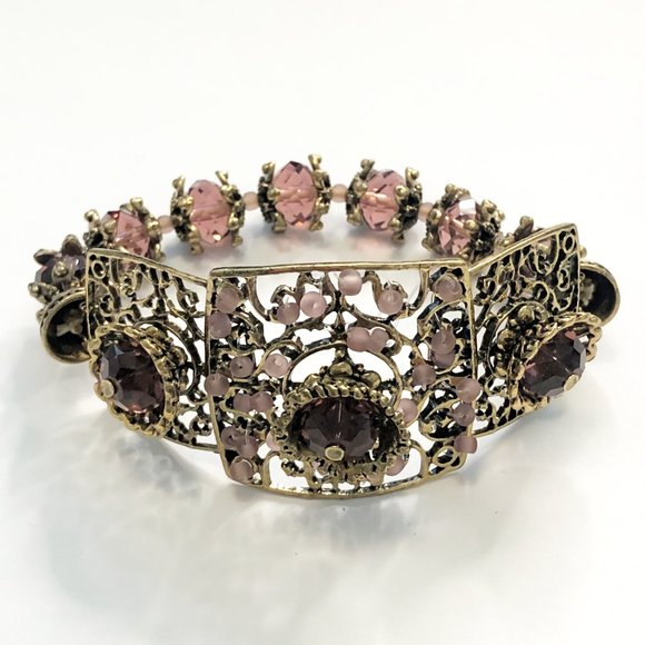 Pink Skieflower Gold Bracelet - Picture 5 of 5